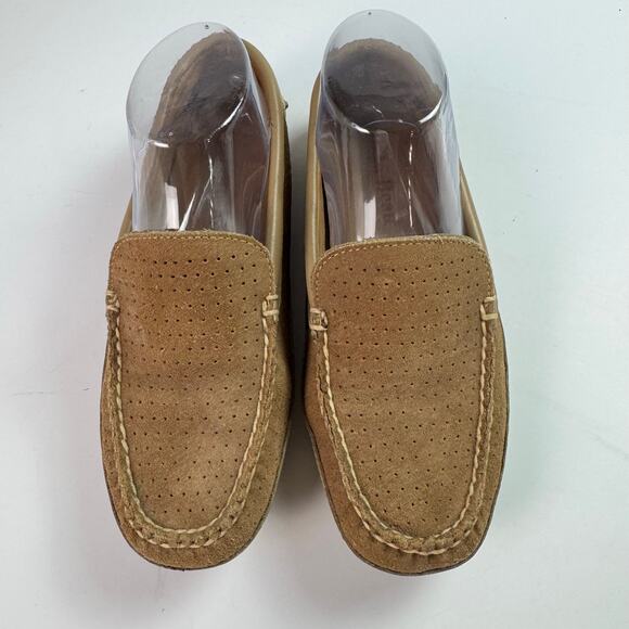 L.L. Bean Suede Moccasin Driving Loafers Mens Size6.5 Brown Moc Toe SlipOn Shoes main image 9